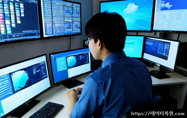 역동 SESSION_HAS_NO_PAGEFILE - Photorealistic dynamic software support workstation, IT specialist rapidly configuring virtual memor...