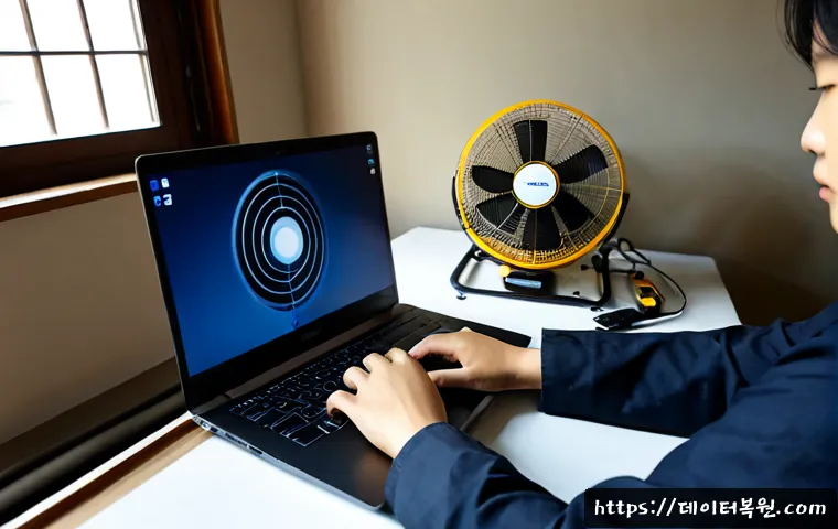 능동 노트북 laptop 출장방문수리점 - Photorealistic on-site laptop repair workstation inside a bright apartment in Neung-dong, Seoul, tec...