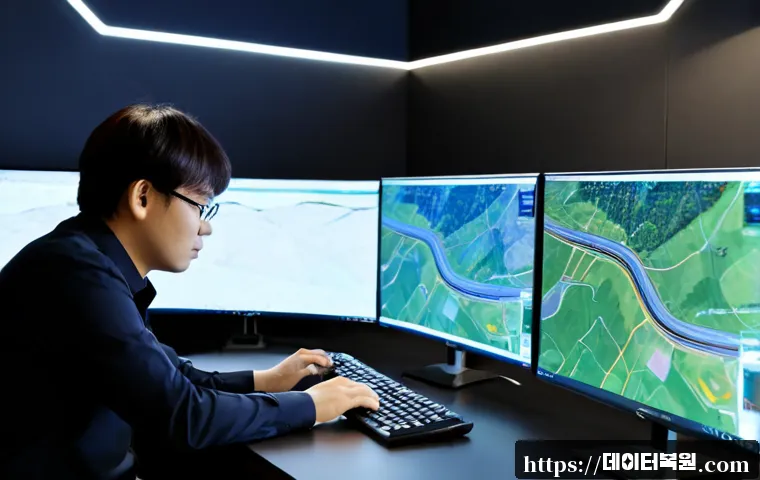과천동 DRIVER_CAUGHT_MODIFYING_FREED_POOL - Photorealistic IT support workstation in a modern Gwacheon office near low forested hills, technicia...