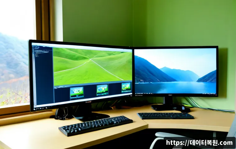불광동 DEVICE_DRIVER_MISMATCH - Photorealistic remote IT support workstation in a compact Bulgwang-dong apartment office, dual monit...